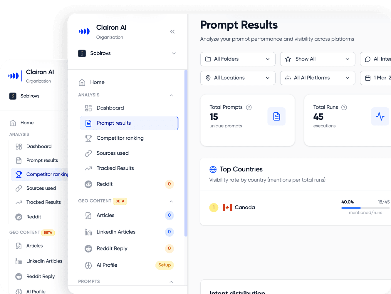 Dashboard preview